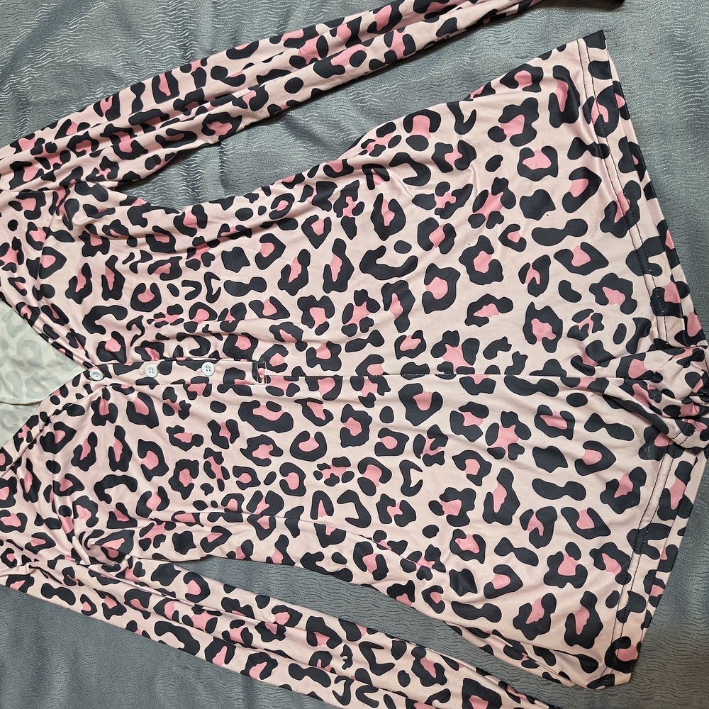 Pink and Black Leopard Print Dress